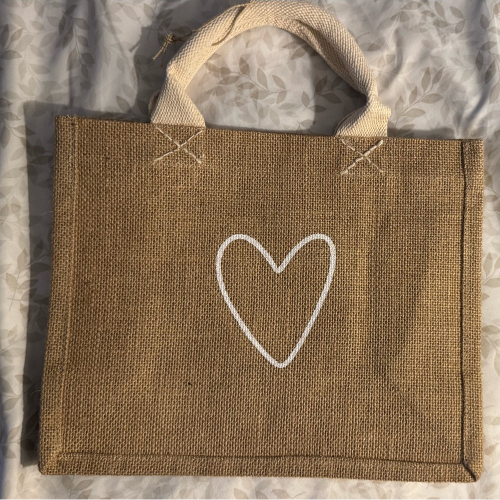 Jute Tote | Heart Design - Picture 6 of 8